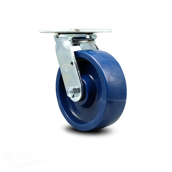 6 Inch Solid Polyurethane Wheel Swivel Caster with Ball Bearing